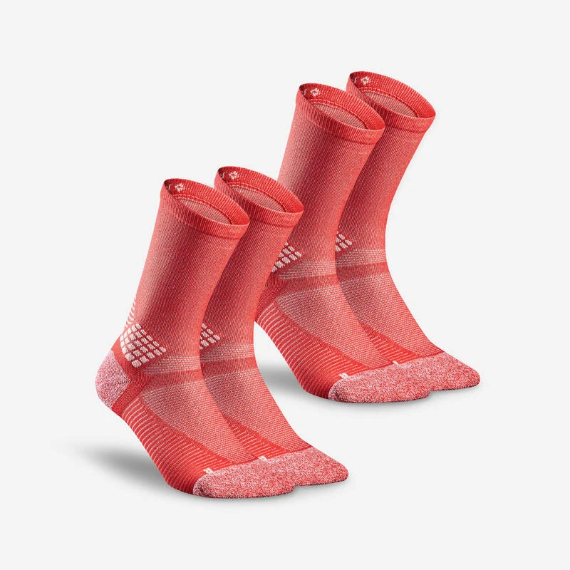 Quechua Chaussettes Randonnée - Hike 500 High Corail X2 Paires 1 Quechua Chaussettes Randonnée - Hike 500 High Corail X2 Paires