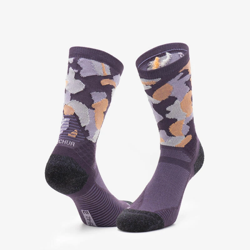 Quechua Chaussettes Randonnée - Hike 500 High Trendy Purple & Kamo X2 Paires 4 Quechua Chaussettes Randonnée - Hike 500 High Trendy Purple & Kamo X2 Paires – Image 4