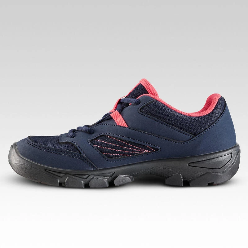 Quechua Chaussures De Randonnée Enfant Avec Lacets MH100 Bleu Corail Du 35 Au 38 2 Quechua Chaussures De Randonnée Enfant Avec Lacets MH100 Bleu Corail Du 35 Au 38 – Image 2