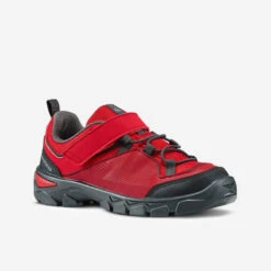 Quechua Chaussures De Randonnée Enfant Avec Scratch MH120 LOW Rouges 28 AU 34