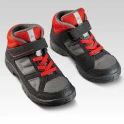 Quechua Chaussures De Randonnée Enfant Montantes MH100 MID KID Grises/rouges 24 AU 34 9 Quechua Chaussures De Randonnée Enfant Montantes MH100 MID KID Grises/rouges 24 AU 34 -Nabaiji chaussures de randonnee enfant montantes mh100 mid kid grisesrouges 24 au 34 3