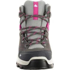 Quechua Chaussures De Randonnée Montagne Enfant MH500 Imperméables Grises/rose 28-38 10 Quechua Chaussures De Randonnée Montagne Enfant MH500 Imperméables Grises/rose 28-38 -Nabaiji chaussures de randonnee montagne enfant mh500 impermeables grisesrose 28 38 4