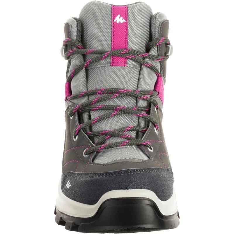 Quechua Chaussures De Randonnée Montagne Enfant MH500 Imperméables Grises/rose 28-38 5 Quechua Chaussures De Randonnée Montagne Enfant MH500 Imperméables Grises/rose 28-38 – Image 5