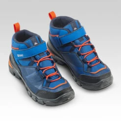 Quechua Chaussures Imperméables De Randonnée -MH120 MID Bleues- Enfant 28 AU 34 Scratch -Nabaiji chaussures impermeables de randonnee mh120 mid bleues enfant 28 au 34 scratch 2