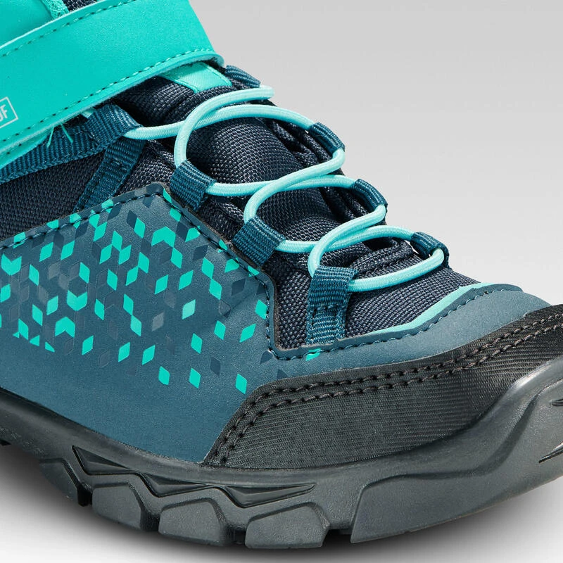 Quechua Chaussures Imperméables De Randonnée - MH120 MID Turquoises - Enfant 28 AU 34 6 Quechua Chaussures Imperméables De Randonnée - MH120 MID Turquoises - Enfant 28 AU 34 – Image 6