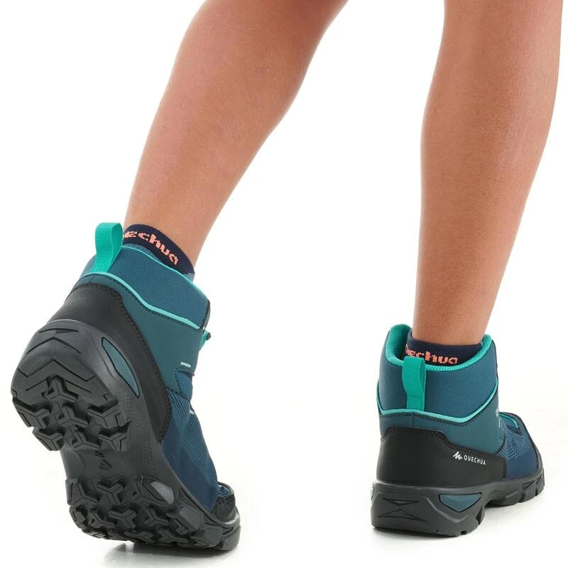 Quechua Chaussures Imperméables De Randonnée - MH120 MID Turquoises - Enfant 35 AU 38 5 Quechua Chaussures Imperméables De Randonnée - MH120 MID Turquoises - Enfant 35 AU 38 – Image 5