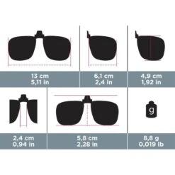 Quechua Clip Adaptable Sur Lunettes De Vue - MH OTG 120 Large - Polarisant Catégorie 3 -Nabaiji clip adaptable sur lunettes de vue mh otg 120 large polarisant categorie 3 8