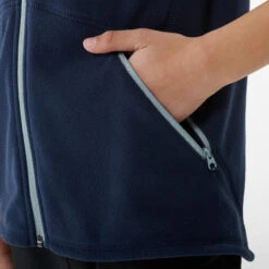 Quechua GILET POLAIRE - MH150 BLEU GRIS - ENFANT 7-15 ANS -Nabaiji gilet polaire mh150 bleu gris enfant 7 15 ans 3