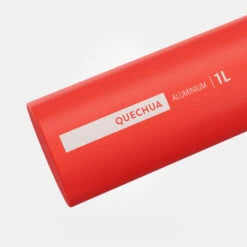 Quechua Gourde Alu 1L Avec Bouchon à Ouverture Rapide Pour La Randonnée - Rouge -Nabaiji gourde alu 1l avec bouchon a ouverture rapide pour la randonnee rouge 2
