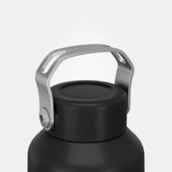 Quechua Gourde Inox 1L Avec Bouchon à Vis Pour La Randonnée - Noir -Nabaiji gourde inox 1l avec bouchon a vis pour la randonnee noir 3