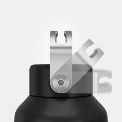 Quechua Gourde Inox 1L Avec Bouchon à Vis Pour La Randonnée - Noir -Nabaiji gourde inox 1l avec bouchon a vis pour la randonnee noir 4