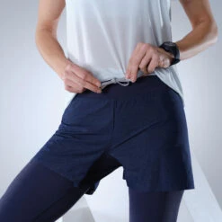 Quechua Legging Short Ultra Léger - Randonnée Rapide - FH900 Bleu - Femme -Nabaiji legging short ultra leger randonnee rapide fh900 bleu femme 3