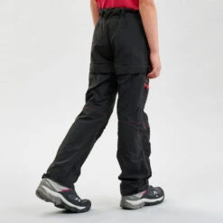 Quechua Pantalon De Randonnée Modulable - MH500 Noir Enfant 7-15 Ans -Nabaiji pantalon de randonnee modulable mh500 noir enfant 7 15 ans 2