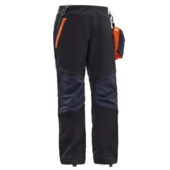 Devant -Nabaiji pantalon softshell de randonnee mh550 noir enfant 2 6 ans 1