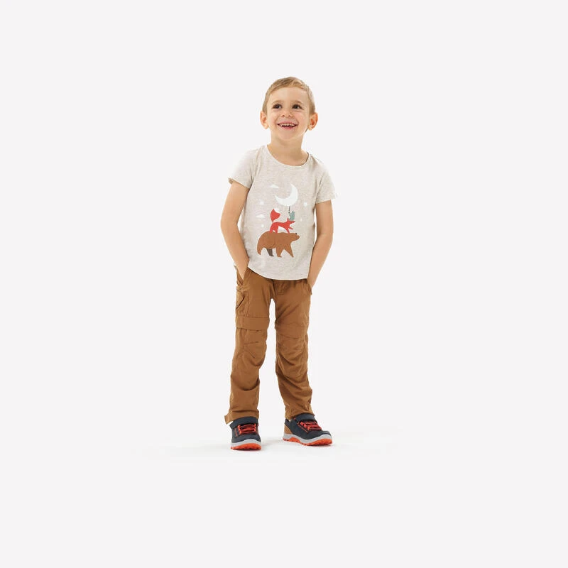Quechua T-Shirt Enfant MH100 Beige- 2-6 ANS 2 Quechua T-Shirt Enfant MH100 Beige- 2-6 ANS – Image 2