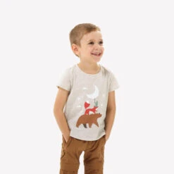 Quechua T-Shirt Enfant MH100 Beige- 2-6 ANS