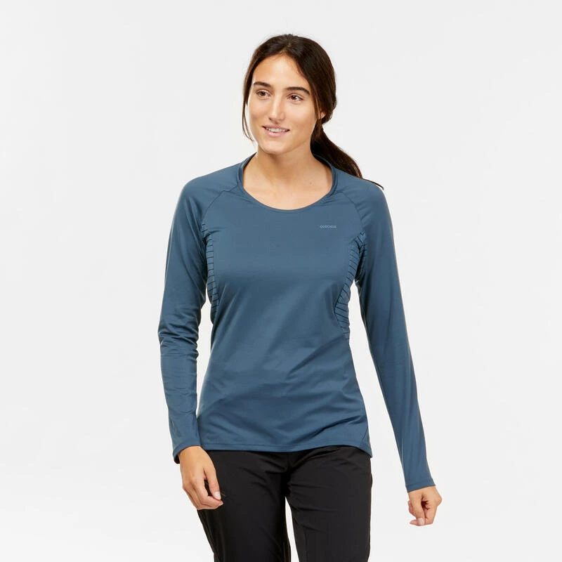 Quechua T-shirt Manches Longues De Randonnée Montagne - MH550 - Femme 2 Quechua T-shirt Manches Longues De Randonnée Montagne - MH550 - Femme – Image 2