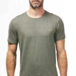 Quechua T-shirt NH500 Fresh Rec Khaki Men -Nabaiji t shirt nh500 fresh rec khaki men 2