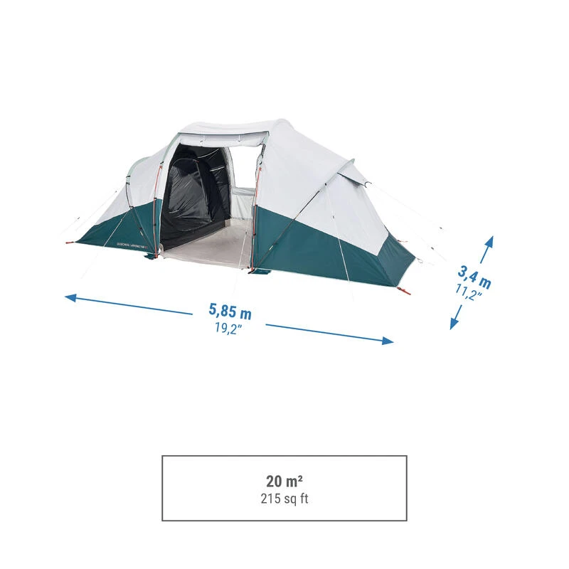 Quechua Tente à Arceaux De Camping - Arpenaz 4.2 F&B - 4 Personnes - 2 Chambres 3 Quechua Tente à Arceaux De Camping - Arpenaz 4.2 F&B - 4 Personnes - 2 Chambres – Image 3