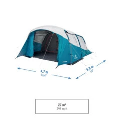 Quechua Tente à Arceaux De Camping - Arpenaz 5.2 F&B - 5 Personnes - 2 Chambres -Nabaiji tente a arceaux de camping arpenaz 52 f and b 5 personnes 2 chambres 2