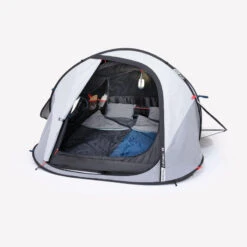 Quechua Tente De Camping - 2 SECONDS - 2 Places - Fresh & Black -Nabaiji tente de camping 2 seconds 2 places fresh and black 3