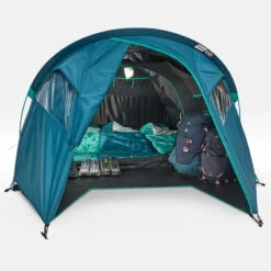 Quechua Tente De Camping - MH100 XL - 3 Places - Fresh & Black 13 Quechua Tente De Camping - MH100 XL - 3 Places - Fresh & Black -Nabaiji tente de camping mh100 xl 3 places fresh and black 3
