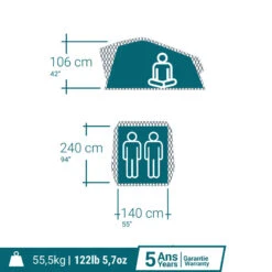 Quechua TENTE DE TOIT MH500 FRESH & BLACK 2P 13 Quechua TENTE DE TOIT MH500 FRESH & BLACK 2P -Nabaiji tente de toit mh500 fresh and black 2p 3