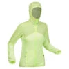 Quechua Veste Coupe Vent Ultra Légère De Randonnée Rapide Femme FH 500 Hélium Wind Jaune