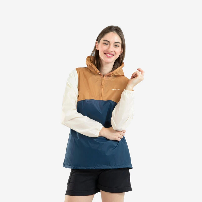 Quechua Veste Coupe Vente Et Déperlante De Randonnée - Raincut 1/2 Zip - Femme 1 Quechua Veste Coupe Vente Et Déperlante De Randonnée - Raincut 1/2 Zip - Femme
