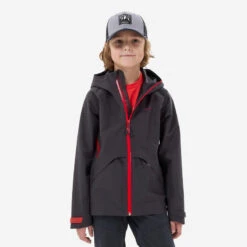 Devant 13 Quechua Veste Imperméable De Randonnée - MH550 Noire - Enfant