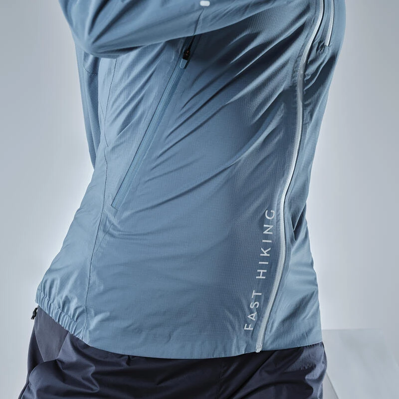 Quechua Veste Imperméable Ultra Légère De Randonnée Rapide - FH500 Rain - Femme Bleu 5 Quechua Veste Imperméable Ultra Légère De Randonnée Rapide - FH500 Rain - Femme Bleu – Image 5