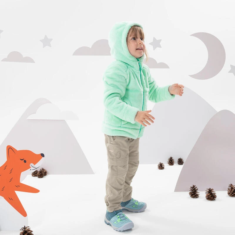 Quechua Veste Polaire Chaude De Randonnée - MH500 Turquoise - Enfant 2- 6 Ans 2 Quechua Veste Polaire Chaude De Randonnée - MH500 Turquoise - Enfant 2- 6 Ans – Image 2