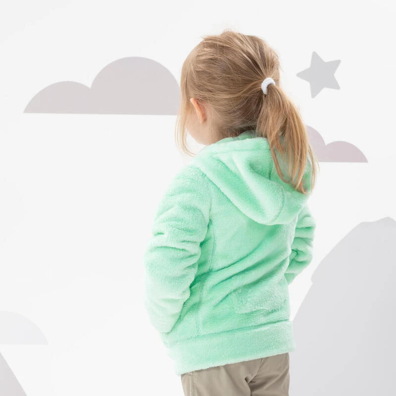Quechua Veste Polaire Chaude De Randonnée - MH500 Turquoise - Enfant 2- 6 Ans 3 Quechua Veste Polaire Chaude De Randonnée - MH500 Turquoise - Enfant 2- 6 Ans – Image 3
